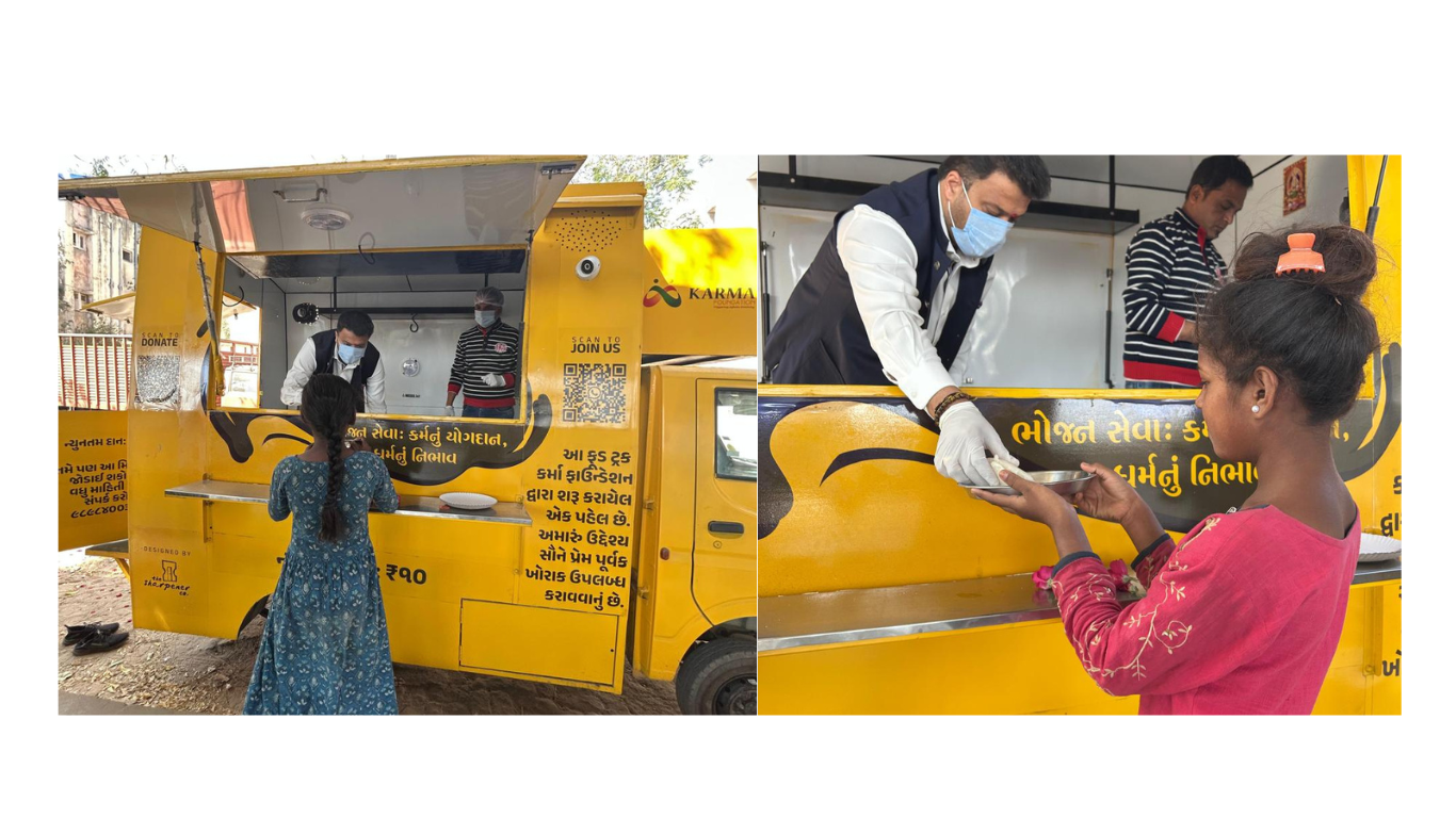 Karma Foundation food truck serving meals